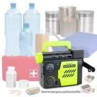 Survival Kit Bundle - ENHANCE Emergency Weather Radio , NIGHTLUX EXP Hand Crank Lantern , ReVIVE Solar ReStore...