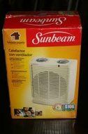 Sunbeam Fan Forced Heater with Adjustable Thermostat N3