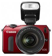 Canon EOS-M Mirrorless Digital Camera With EF-M 18-55MM, 22Mm STM Lenses with 90EX Flash with Mount Adapter EF-EOS... N4