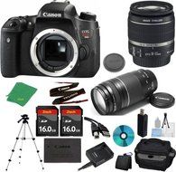 Canon EOS Rebel T6s Camera with 18-55mm IS STM Lens + 75-300mm III Zoom + 2pcs 16GB Memory + Camera Case + Card...