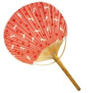 Japanese Traditional Hand Held Fan Wood Handle Hand Fan, No.2