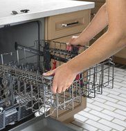 GE 24" White Built-In Dishwasher with Front Controls