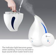 Cool Mist Humidifier, TaoTronics Ultrasonic Air Humidifers with One Touch Control, Low Water Protection, Waterdrop... N7