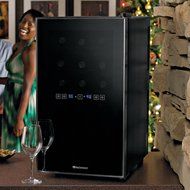 Wine Enthusiast Silent 18 Bottle Two-Temp Touchscreen Wine Refrigerator