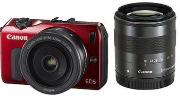 Canon EOS-M Mirrorless Digital Camera With EF-M 18-55MM, 22Mm STM Lenses with 90EX Flash with Mount Adapter EF-EOS... N8