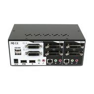 Linkskey 2-Port Dual Monitor DVI/DVI USB KVM + 7.1 Surround/Microphone/USB with Cables (LDV-DM702AUSK)