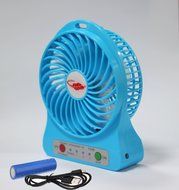 Battery Operated Portable Fans with 2200mA rechargeable Battery -4inch (BLUE) N3