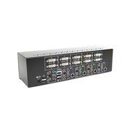 Linkskey 2-Port Dual Monitor DVI/DVI USB KVM + 7.1 Surround/Microphone/USB with Cables (LDV-DM702AUSK) N6