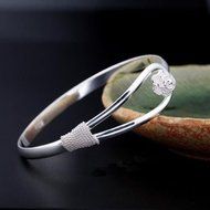 Hot Fashion Women Lady Silver Plated Bracelet Charm Bangle Cuff Jewelry Gift N5