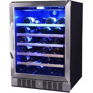 NewAir AWR-520SB 52 Bottle Built in Compressor Wine Cooler, Stainless Steel &amp; Black