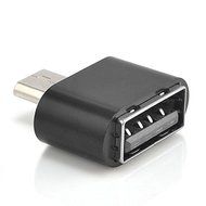 For Android Tablet Micro USB Male to USB 2.0 Female Adapter OTG Converter (black)