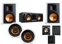 Klipsch R-5800-WII In Wall System #1 (RC-62II Center-FREE BIC PL-200 1000 Watt Sub)
