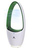 Samergy Bladeless Fan - 14 Inch - With LED Light &amp; Remote (Green White) N6