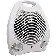 Comfort Zone Howard Berger Co Electric Portable Heater Fan with Adjustable Thermostat, White