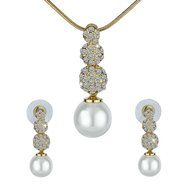 Designer Bridal Set Indian Wedding Necklace +Earrings Pearl Crystal Lady Jewelry