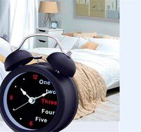 Surborder Shop Creative Twin Bell Analog Alarm Clock Battery Operated - Loud Alarm Clock 3&quot; Black