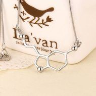 1Pc MOLECULE CHARM NECKLACE Biochemistry Biochem Pendant Serotonin N3