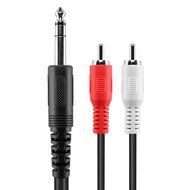 TNP Premium 1/4 Inch TRS To Dual RCA Audio Cable (6FT) - Male 6.35mm 1/4" TRS to 2RCA Connector Wire Cord Plug...