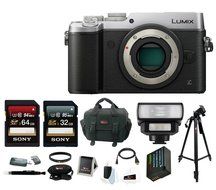 Panasonic Lumix DMC-GX8 Mirrorless Micro Four Thirds Digital Camera (Body Only, Silver) with Wireless LED Flash... N3