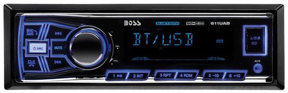 BOSS AUDIO 638BCK Package Includes 611UAB Single-DIN AM/FM Mechless Bluetooth Enabled/Audio Streaming Digital... N6