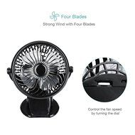 Scenic Battery Operated Clip on Fan, Mini Desk Fan Portable Fan for Baby Stroller Table Home Office, Powered by...