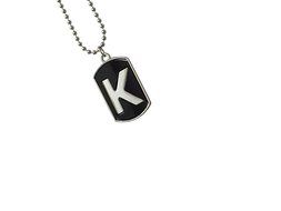 Storite Fashion &quot;K&quot;Locket/Nackless Metal Finish-Size 3X2Cm