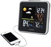 La Crosse Technology 308-146 Atomic Wireless Color Forecast Station with Dew Point, Heat Index, USB charging...