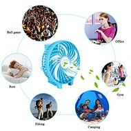 LinGear Portable Collapsible USB Rechargeable Hand Handheld Mini Fan For Laptop Computer Desk Desktop Table Floor... N8