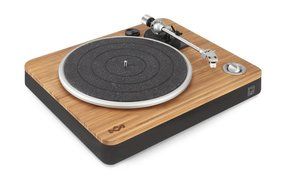 House of Marley Stir It Up Turntable with bonus Bob Marley Legend Album, Signature Black (EM-JT000RC-SB) N6