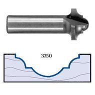 Whiteside Router Bits 3750 Classical Round Bottom Bit with 7/32-Inch Radius, 1-3/8-Inch Large Diameter and 9/16...
