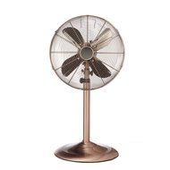 Sharp-Looking Height Steel Adjustable Floor Oscillating Fan Copper Finish