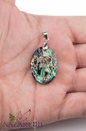 Jesus Fish Tabgha Pearl Shell Pendant Abalone Shell Handmade Amulet Holy Land N2