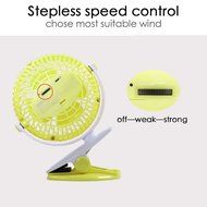 Yoosion Mini USB Table Fan Rechargeable Clip-on 4 Blades Desktop Personal Fan for Home Office Baby Study Green N2