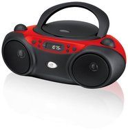 Portable, GPX, Inc. Portable Top-Loading CD Boombox with AM/FM Radio and 3.5mm Line In for MP3 Device - Red/Black...