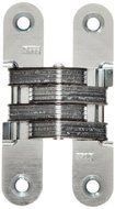 SOSS Mortise Mount Invisible Hinge with 4 Holes, Zinc, Satin Chrome Finish, 2-3/8 Leaf Height, 1/2 Leaf Width,...