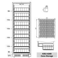 15 CF ( 428L ) UPRIGHT BEVERAGE REFRIGERATOR GLASS DOOR WITH STAINLESS STEEL SEAMLESS TRIM