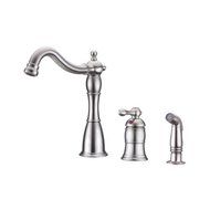 Ultra Faucets UF11043 Traditional Collection Single-Handle Kitchen Faucet with Side-Spray, Stainless Steel by...