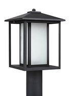 Sea Gull Lighting 89129BL-12 Outdoor Post Mount with Seeded Etched Glass Shades, Black Finish by Sea Gull Lighting