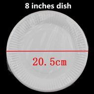 Gogoforward 20 PCS White Disposable Paper Plates Cake Pan Party Plates (7&quot;)