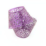 Hual@ Cupcake Wrappers 100 Filigree Artistic Bake Cake Paper Cups Little Vine Lace Laser Cut Liner Baking Cup...