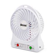 iKKEGOL Mini Portable Personal Table Fan for Office Outdoor Travel, 4-inch, Rechargeable (White) N7