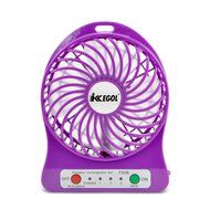 iKKEGOL Mini Portable Personal Table Fan for Office Outdoor Travel, 4-inch, Rechargeable (White) N10