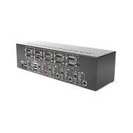 Linkskey 2-Port Dual Monitor DVI/DVI USB KVM + 7.1 Surround/Microphone/USB with Cables (LDV-DM702AUSK) N11