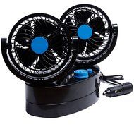 Taotuo 12V 360 Degree Rotation Adjustable Strong Wind Oscillating Car Air Fan 2-in-1 Air Circulator for Truck...