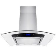 Golden Vantage 36" Stainless Steel Island Mount Powerful LED Display Touch Screen Control Cooking Fan Kitchen...