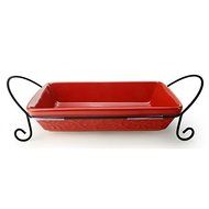 Signature Housewares Large Baking Dish w/ Caddy - Ruby Chelsea Collection