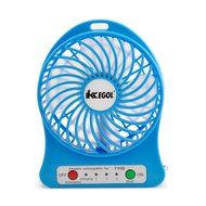 iKKEGOL Mini Portable Personal Table Fan for Office Outdoor Travel, 4-inch, Rechargeable (White) N17