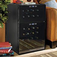 Wine Enthusiast Silent 24 Bottle Two-Temp Touchscreen Wine Refrigerator N2