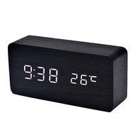 DZT1968&reg; Wooden LED Electronic Desktop Digital Alarm Clock With Temperature N4