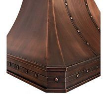 Classic- Copper Range Hood 48" x 22" x 30" by CopperSmith